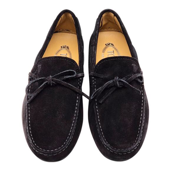 Tod\'s City Gommino Driving Men\'s Suede Loafers Black UK 5.5 US 7 - NWB $695 main image 8